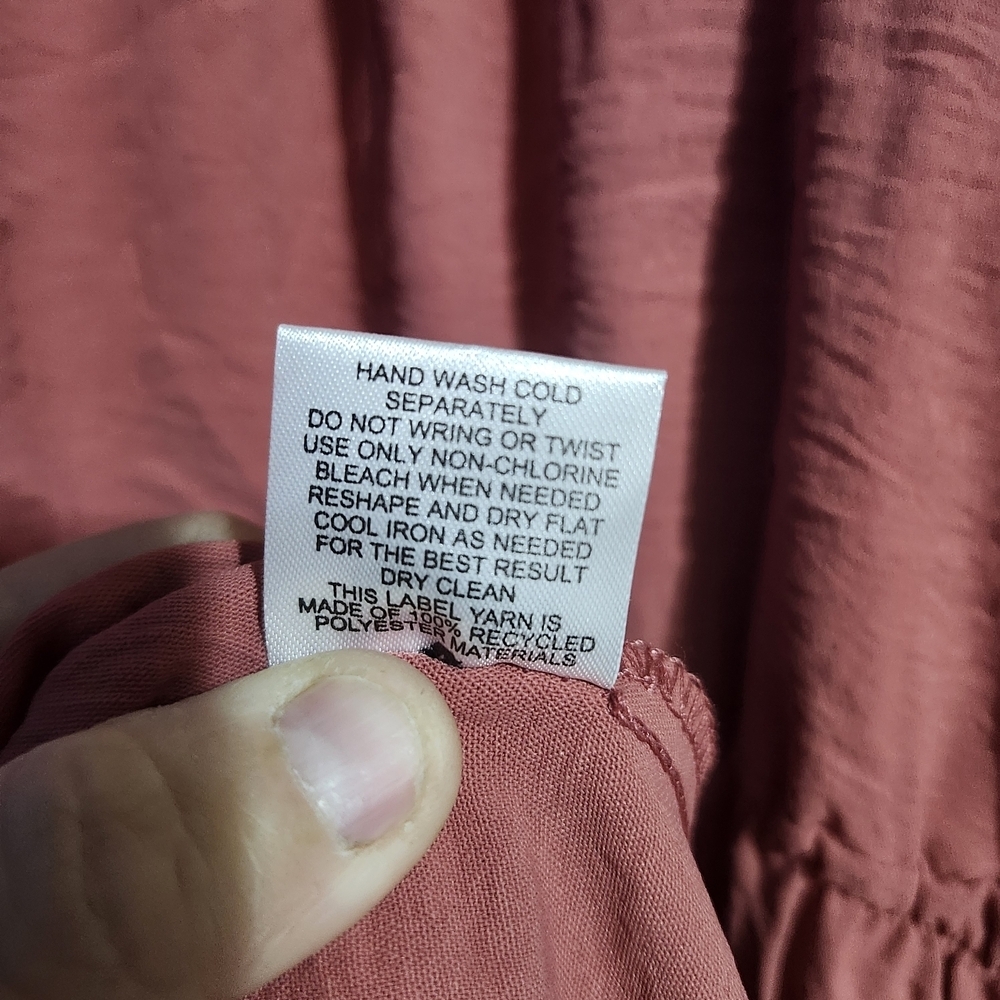 Lucky Brand Dusty Cedar Long Sleeve Dress Sz M - Picture 7 of 7